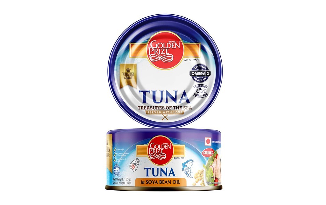 Golden Prize Tuna Chunks in Soya Bean Oil    Tin  185 grams